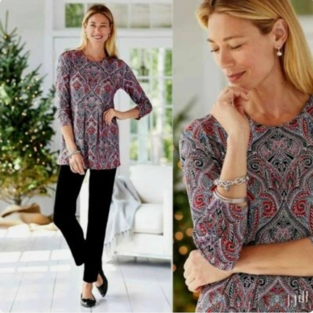 J. Jill Ornate Medallion Paisley Sz 3X